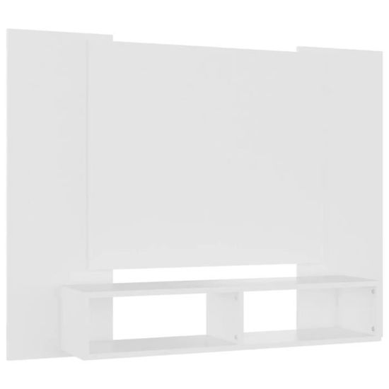 Armoire Murale Suspendue VidaXL – Placard Flottant Moderne Blanc Bois D'Ingénierie, Rangement Salon, Bureau Ou Chambre