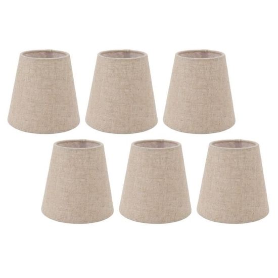 Lot De 3 Abat-jour En Tissu Rouge Vin - Douille E14, Fixation Clip, Modernes