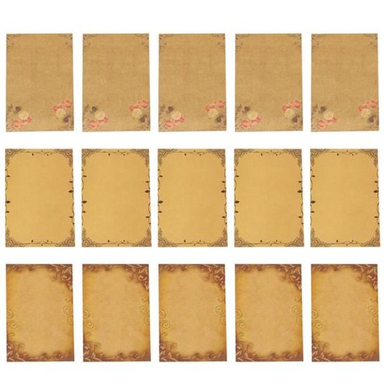 SOFPLATE 50 Style 100 Feuilles Papier de Papeterie Scrapbooking Paquets de Papier Collage en Vrac Esthétique Fleur Vintage Européen Styles Assortis Feuilles de Collage pour Bricolage Artisanat Junk Jo