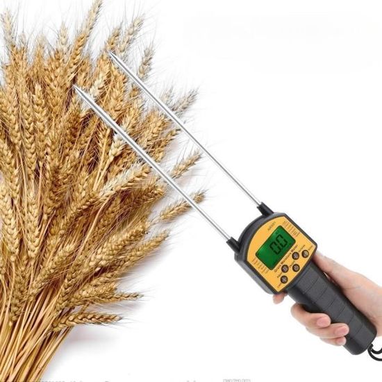 Mètre D'Humidité Numérique LCD SMART SENSOR AR991 - Pour Grains (Blé, Maïs, Riz, Soja, Arachide...) - Avec Sonde Acier Et Rétroéclairage