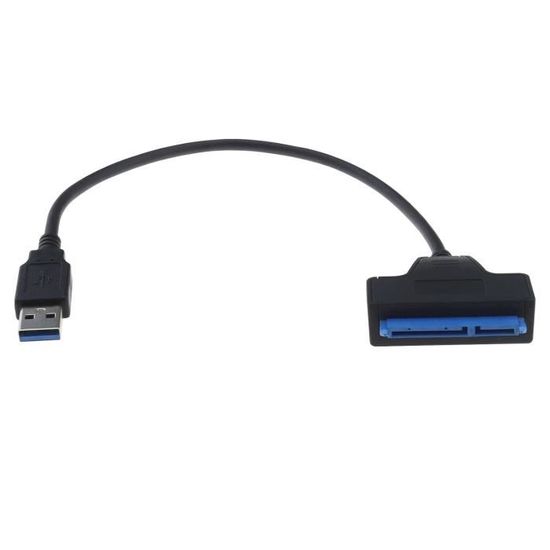 Câble USB 3.0 Vers SATAIII Adaptateur USB 3.0 Vers SATA III - Pour Disques Durs 2,5'' Et 3,5'' - Plug And Play Avec Câble D'alimentation Adaptateur Sata 3 Usb