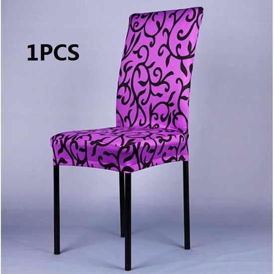 1 PCS Violet + Noir élasticité hôtels Cuverture de Chaise Housse de Haute Qualité de la Spandex Polyester Souple Amovible Lavable  H
