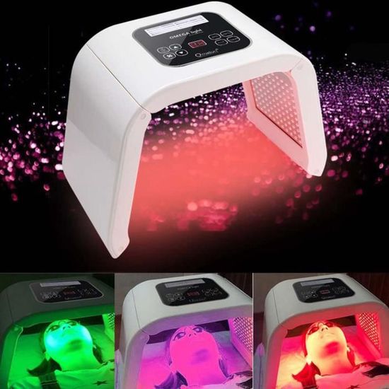 Lampe Visage LED 8 Couleurs Photonothérapie Anti-rides Magic Belle - Neuf