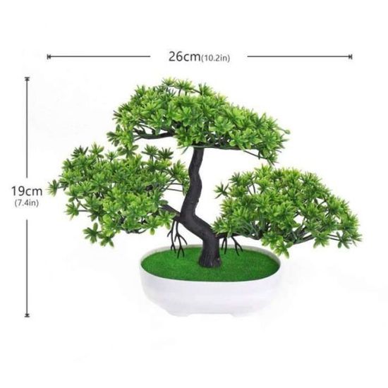 FAUX POT ARTIFICIEL Plante Bonsa? En Pot Simulation Pin Deco Maison / Bureau EUR 9,68 - FR