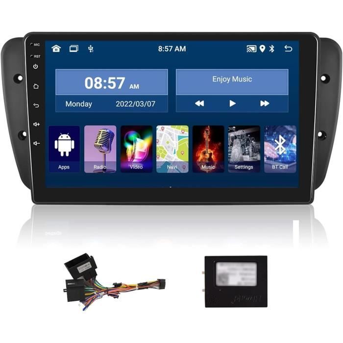Autoradio Android 13 Pour Seat Ibiza 2009-2013 - 6.2 Pouces, 2Go/64Go, CarPlay Sans Fil, GPS, Caméra Recul