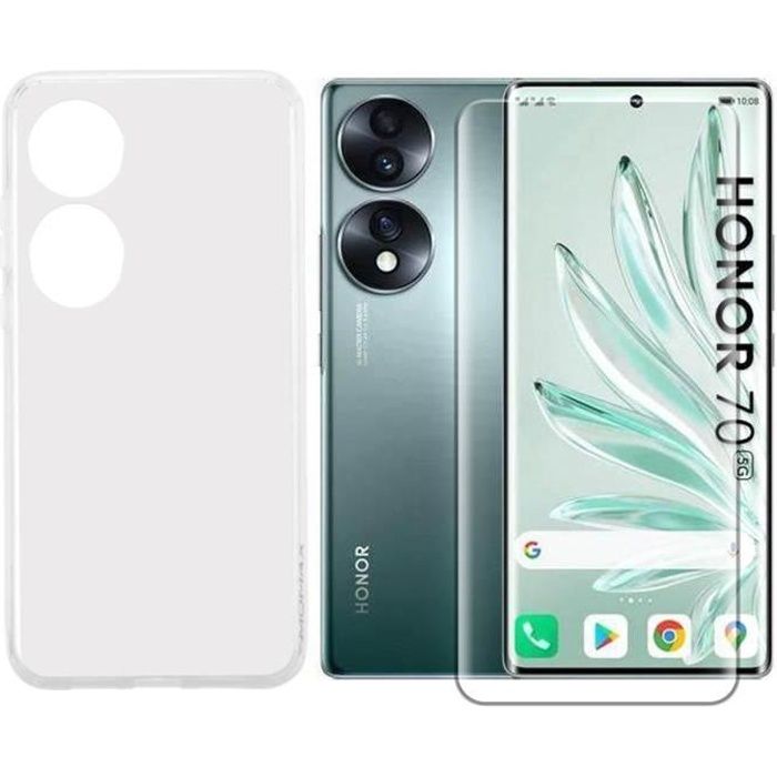 Coque TPU + 2 Films Verre Trempé Pour Honor 400 Smart 5G - Protection Antichoc Anti-Rayure - Transparent - 8