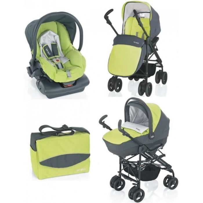 BREVI Poussette Combin e Trio Simplo Vert anis Cdiscount