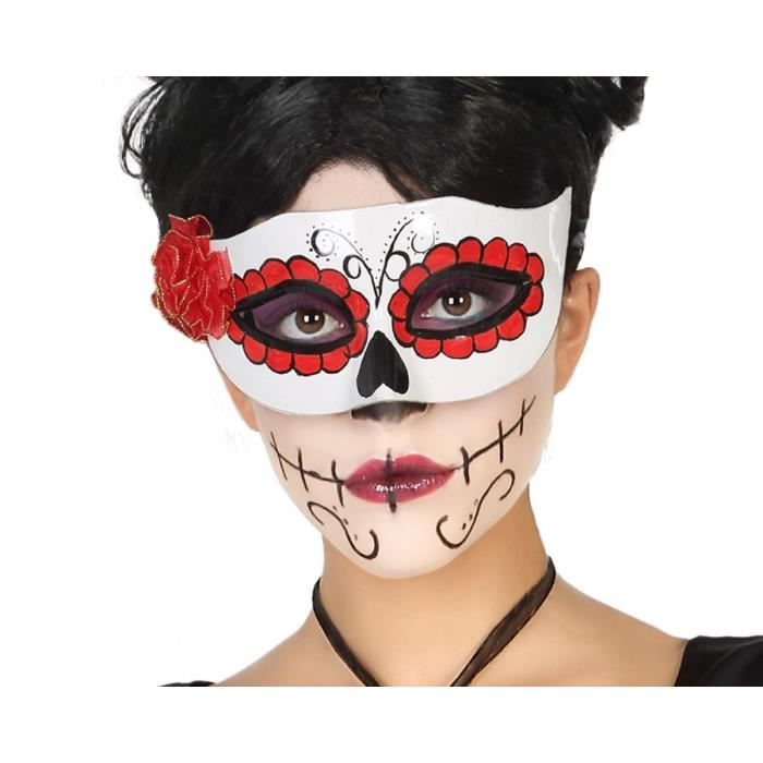 Masque Visage - Accessoire Deguisement Visage - Masque loup Santa Muerte