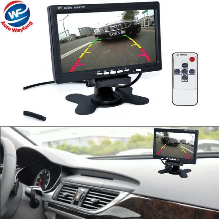 TFT LCD de 7” surveiller de voiture couleur HD pour Caméra de recul / DVD Numérique Moniteur miroir de sauvegarde arrière