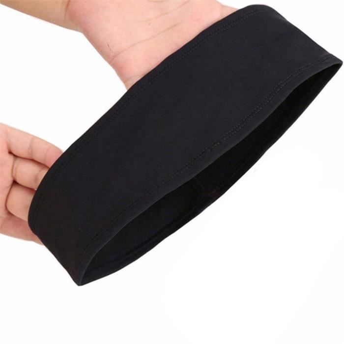 【HARNAIS DE TETE】Bandeau de cheveux Bandeau de sueur Bandeau Stretch Hommes Wrap Élastique Sports Hommes Thin Gym - Noir