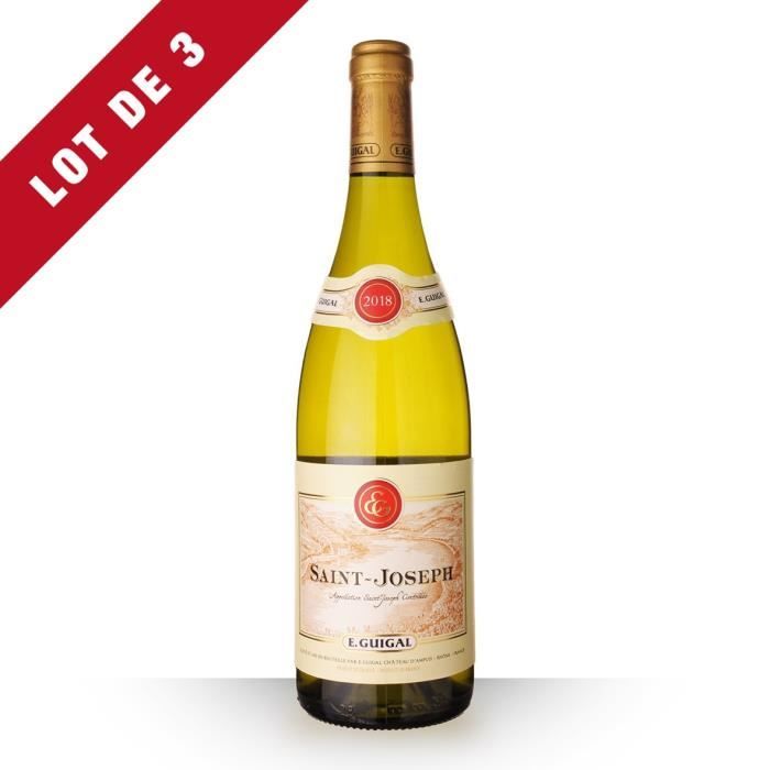 Lot de 3 - Guigal 2018 AOC Saint-Joseph - 3x75cl - Vin Blanc