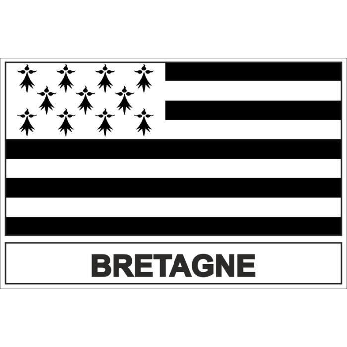 Autocollant sticker drapeau bretagne breton