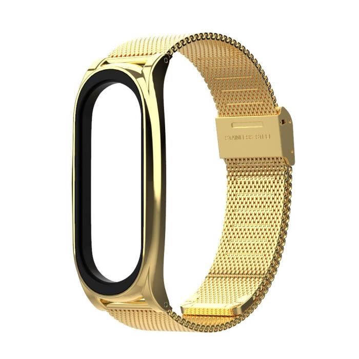 Mi bande 5 NFC Version mondiale Bracelet pour Xiaomi Mi bande 4 sangle métal Bracelet Mi - Milanese Plus Gold-For Mi Band 5 - JB1030