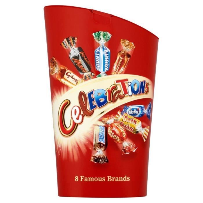 Celebrations - Boîte de barre de chocolats - lot de 3 boîtes de 240 g - barre chocolatee