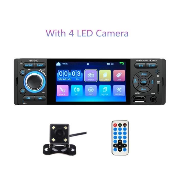 Autoradio LTBFM 1 Din Autoradio JSD 3001 4.1 MP5 lecteur de voiture écran tactile Autoradio Bluetooth 1Din - Type With 4LED Camera