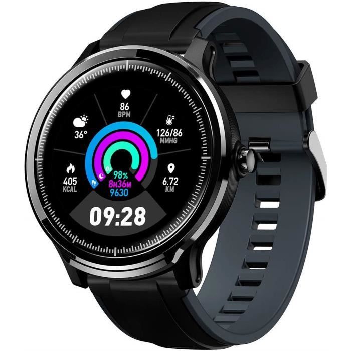 Montre Connectée Homme Tactile Montre Sport Fitness Tracker Etanche IP68 Sportifs Montre Intelligente pour Android iOS (Gris foncé)