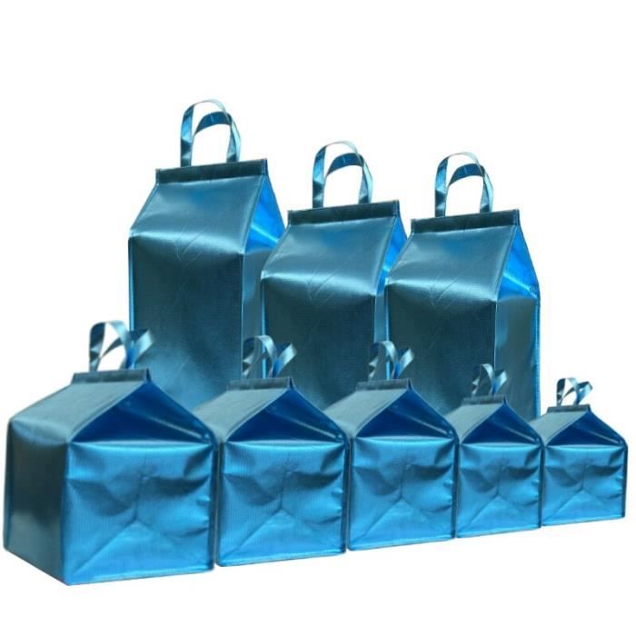 Sac à Lunch Portable,Imperméable à l'eau grand sac isolé papier d'aluminium grand sac isotherme glace - Type 6inch(27X26X33CM)
