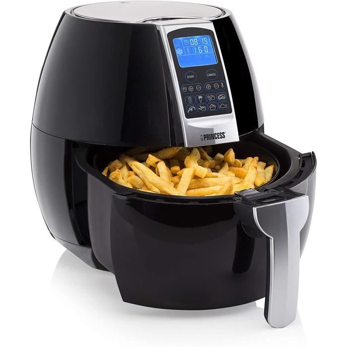 Friteuse sans Huile Princess Aerofryer XL - pour 5 Personnes - Panneau de Contrôle Digital - 3,2 L - 1 500 W