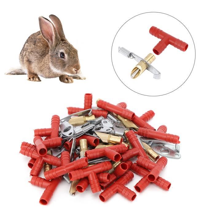 Abreuvoir à lapin, abreuvoir à lapin amovible de 20 ensembles, petit rongeur Chinchilla en matière plastique durable pour furet
