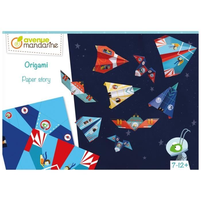 Coffret Créatif Origami - Avion et fusée - 40 feuilles