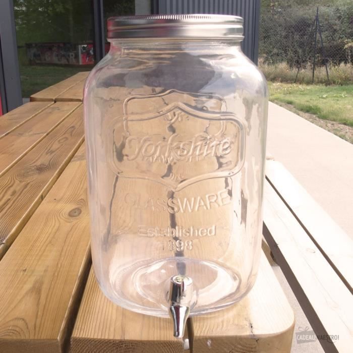 Fontaine à Boisson Mason Jar 8 L - Cadeau Maestro