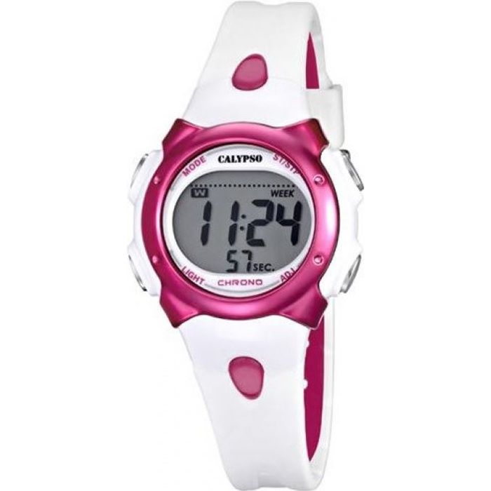 Montre Calypso K5609-3 - Montre Blanche Fushia…