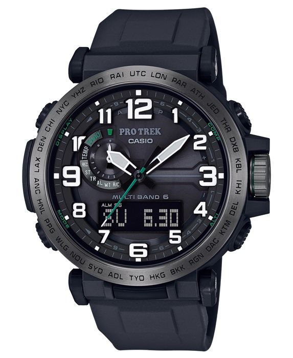 Casio PRW-6600Y-1ER, Montre-bracelet, Unisexe, Résine, Noir, Argent, Résine, Noir
