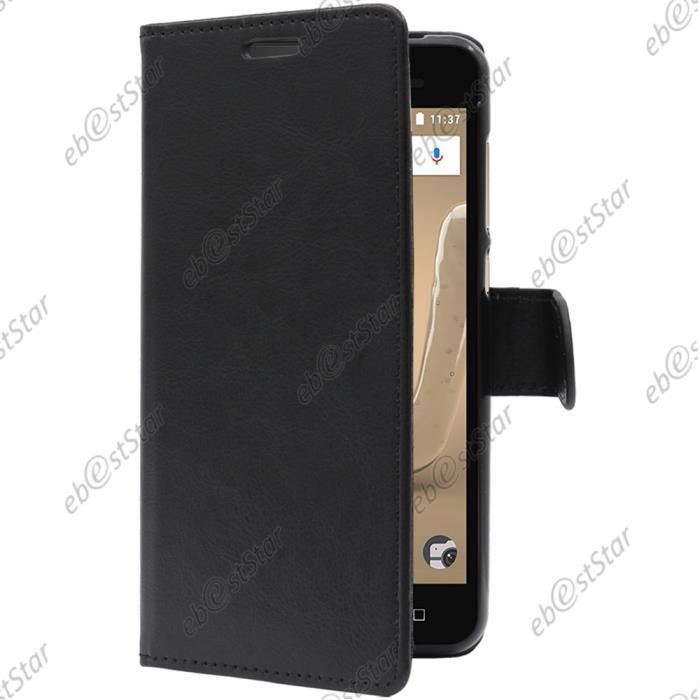 ebestStar ® Etui Portefeuille Protection pour Wiko Sunny 2 Plus, Couleur Noir