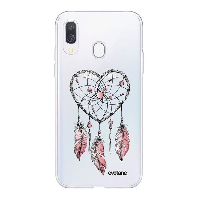 Coque Samsung Galaxy A20e 360 intégrale transparente Attrape coeur Ecriture Tendance Design Evetane