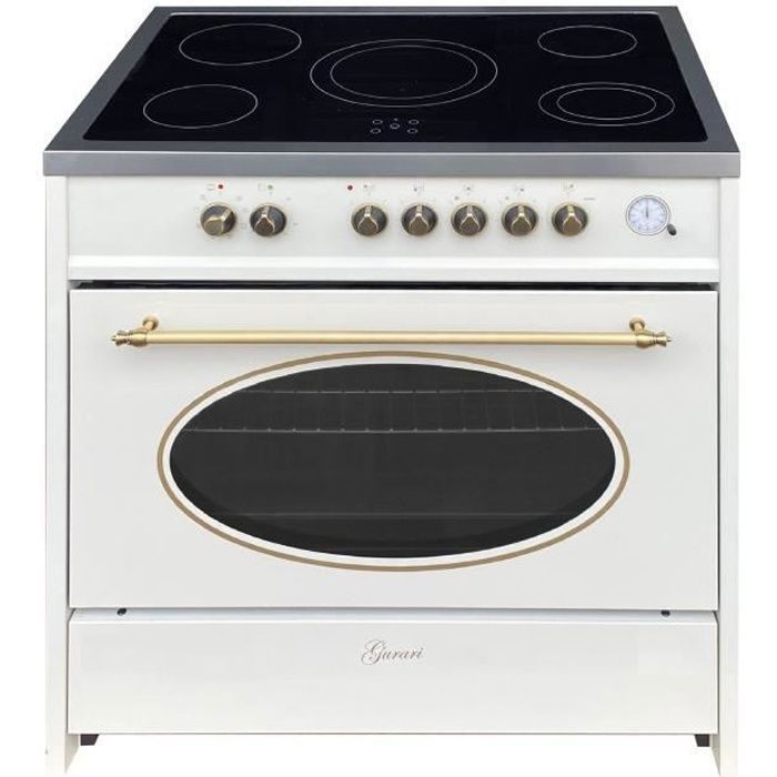 GURARI GCH E 912 Cr r Centre de cuisson électrique 90 cm, Retro , Creme, Range Coocker