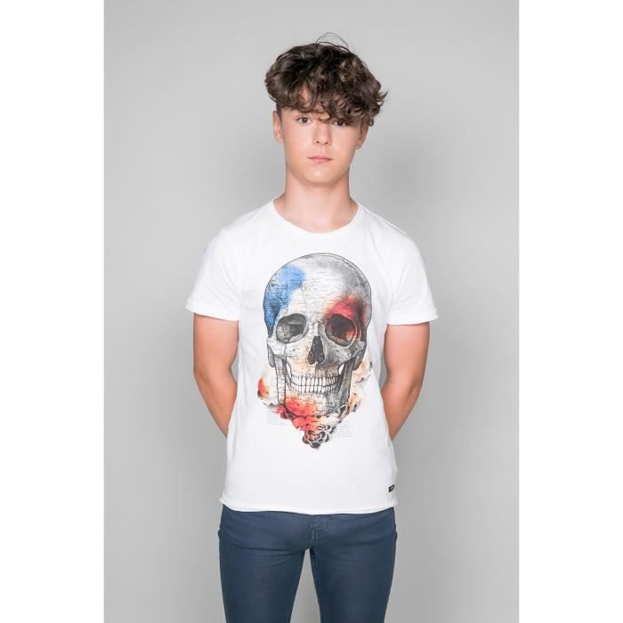T-shirt avec tête de mort JACKY - Couleur - Natural, Taille - 12