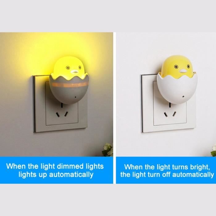 lampe de chambre capteur LED lumière nuit contrôle de la lumière nouvelle prise murale bouchon de canard eu 2016