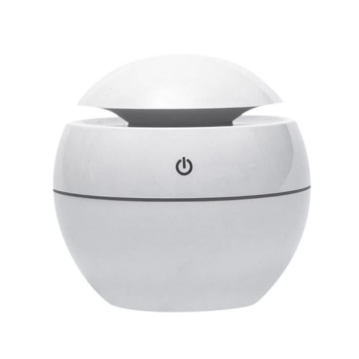 Diffuseur Ultrasonique 130ml USB Blanc Aromathérapie Huile essentielles Vapeur d'eau, Humidificateur.
