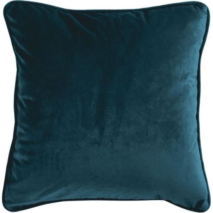 VELOURS - Coussin en velours bleu intense 40x40
