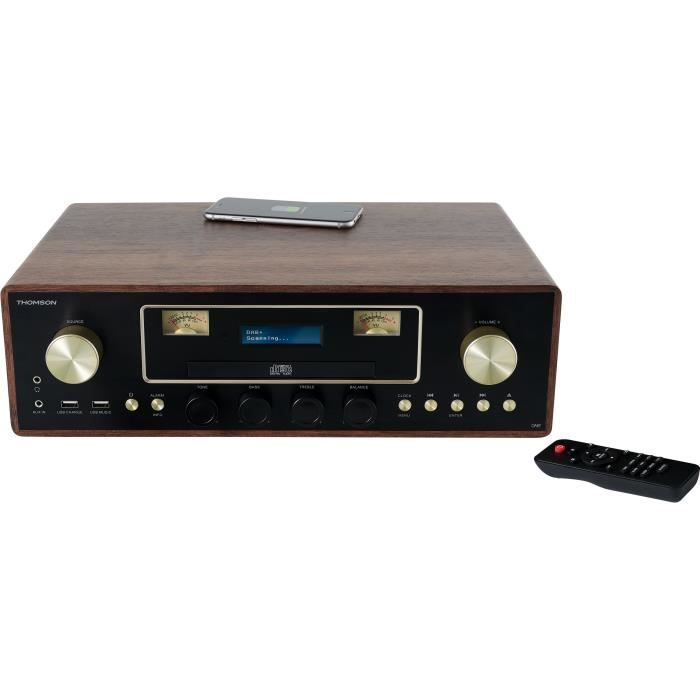 THOMSON MIC256IDABBT - Micro-chaîne CD/MP3/USB/DAB+ - 75W - Bluetooth - 30 stations - Chargeur sans fil induction