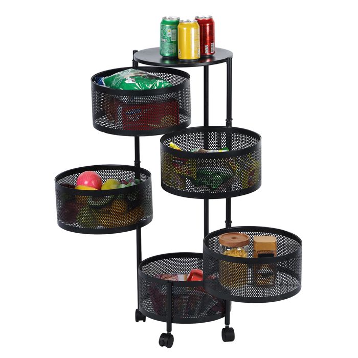 Chariot De Rangement GIANTEX 6 Tiroirs - Multicolore Avec Roulettes - Idéal Pour Bureau, Chambre Ou Cuisine
