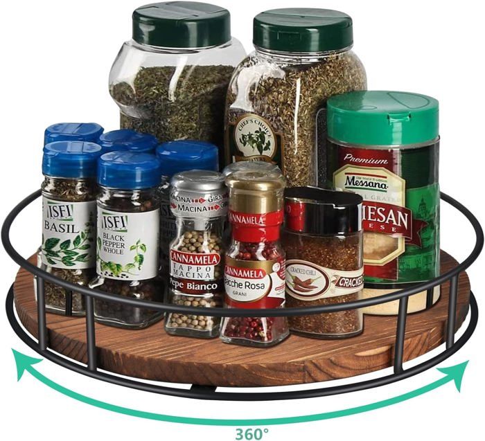 Lazy Susan Lot De 2 Platines Tournantes Pour Armoire, 25,4 Cm/27,6 Cm