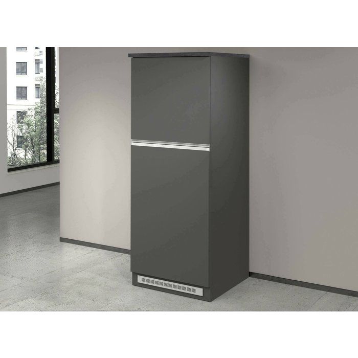 Dmora - Garde-manger Mesarthim 60 x 60 x h 165 cm anthracite ardoise Panneau effet bois Dmora - Garde-manger Mesarthim 60 x 60 x h 165 cm anthracite ardoise Panneau effet bois