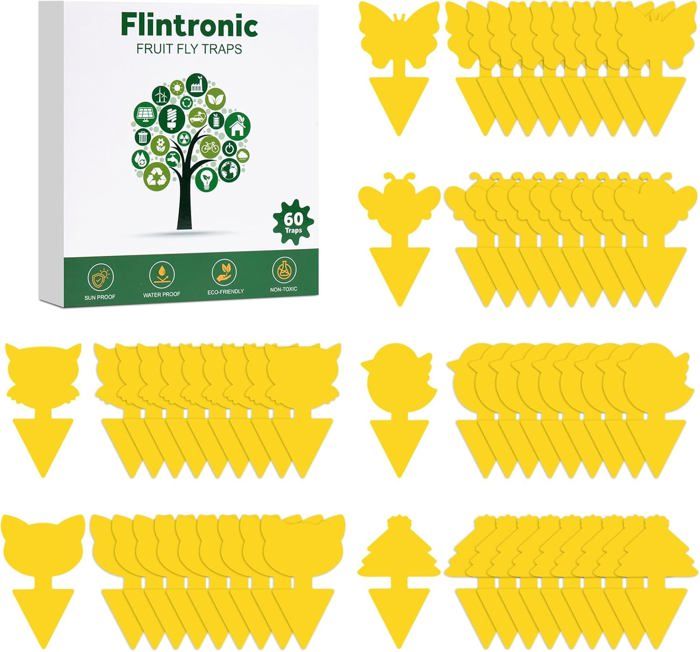 72 Pièces Pièges à Insectes Jaunes Collants - Protection Anti-Mouches, Feuilles Et Vermine Sans Insecticide