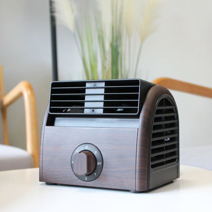 Ventilateur de Bureau Petit et Puissant Sans Pale Ventilateur de Table Centrifuge Turbo Double Turbine 30W-Aération Orientable 45° - Tomasortel