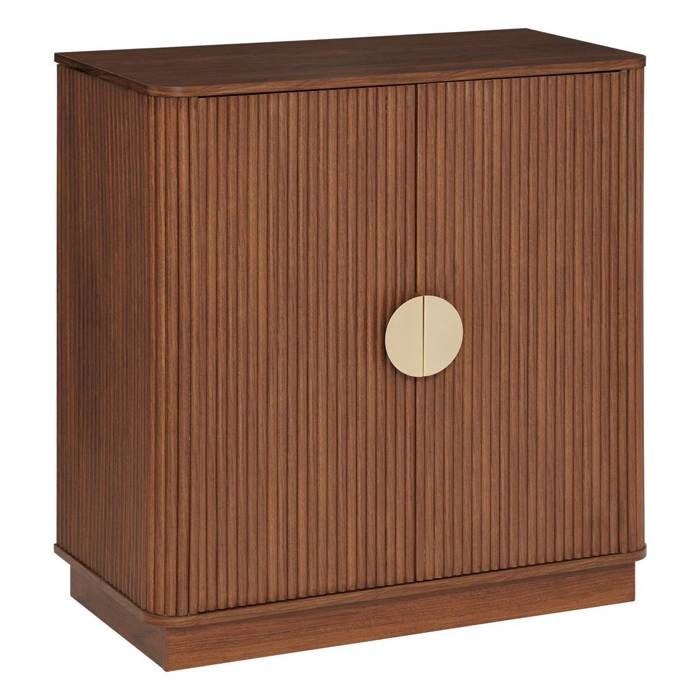 Buffet 2 portes 1 étagères Wany marron 80x40cm - Atmosphera Créateur dintérieur Buffet 2 portes 1 étagères Wany marron 80x40cm - Atmosphera Créateur dintérieur