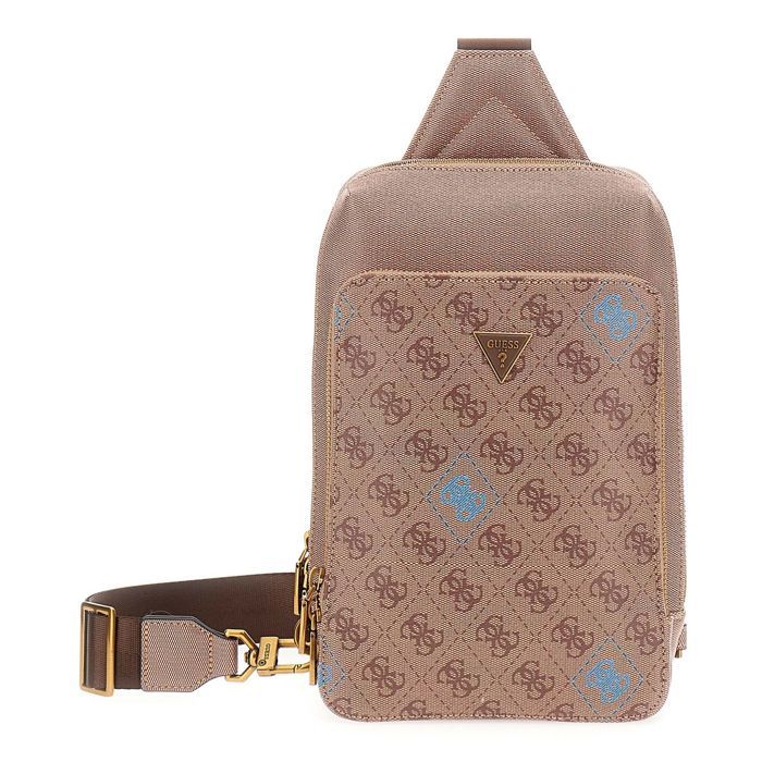 GUESS Sac en bandoulière brun clair marron pour homme - Milano Crossover Beige / Blue 325138