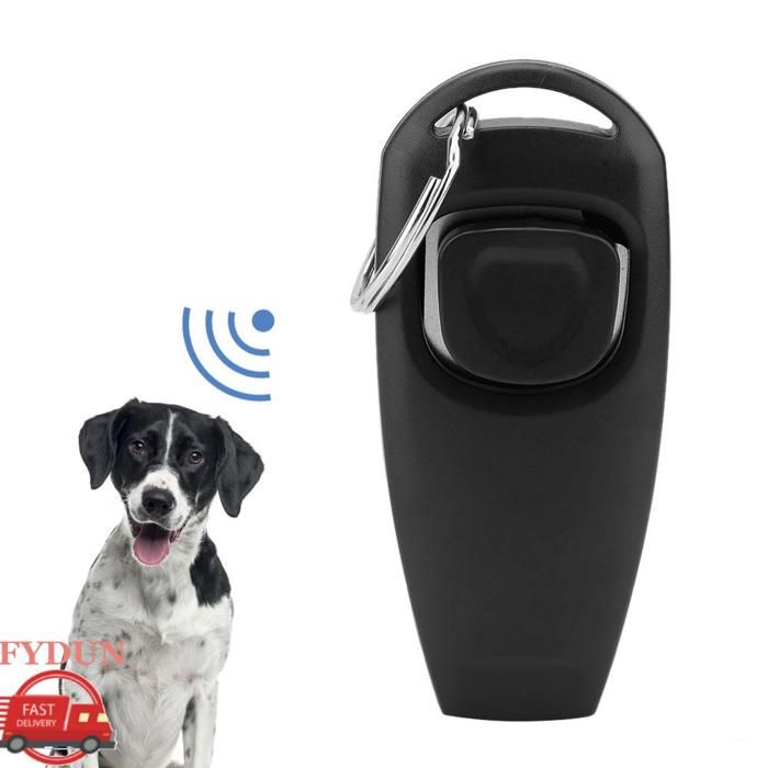 FYDUN Sifflet de dressage de chien Sifflet Clicker pour chiot et chien dressage dobéissance pour chat animalerie Noir