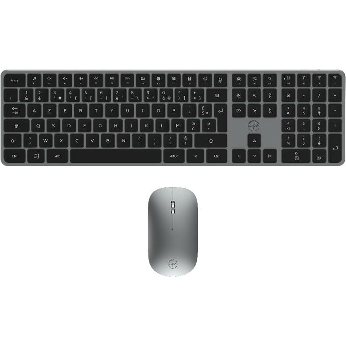 Ensemble clavier + souris - MOBILITY LAB - CP430W - Full‑size - USB 24 GHz + Bluetooth - AZERTY