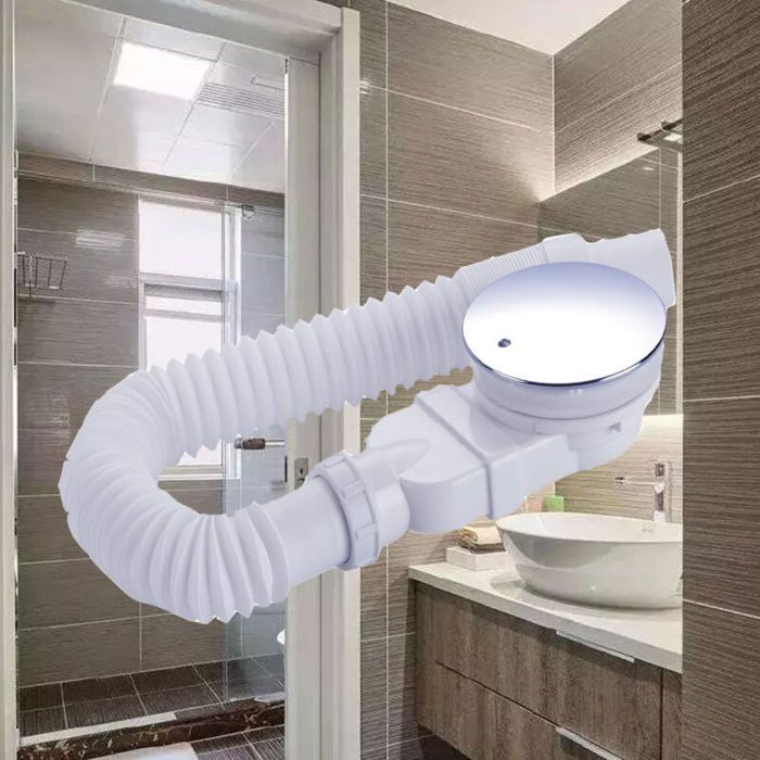Bonde de douche 90 mm extra plat trou de vidange pour bac de douche siphon avec système anti-odeurs tamis à cheveux couvercle