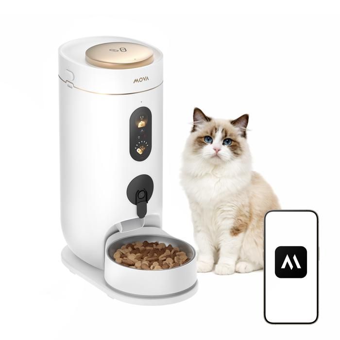 Distributeur automatique - MOVA - NutriPal 10 Ultra - Caméra HD 1080p - Capacité 4 L - IA portions ±1 g Distributeur automatique - MOVA - NutriPal 10 Ultra - Caméra HD 1080p - Capacité 4 L - IA portions ±1 g