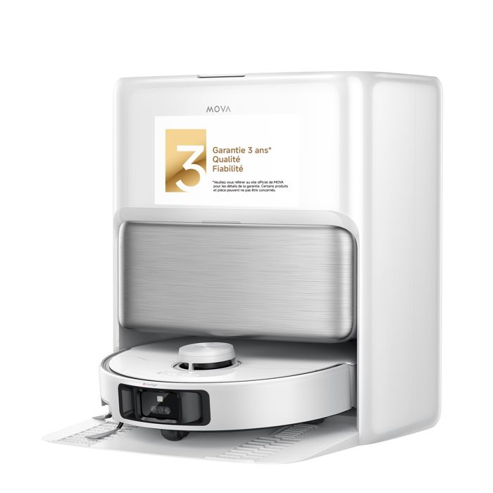 MOVA P70 Pro Ultra Robot Aspirateur Laveur 30000Pa Navigation LDS Évitement d’Obstacles IA RGB Station Auto Nettoyante - Mova