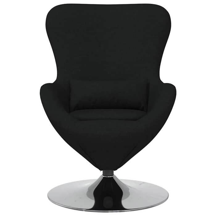 Chaise simple - Noir - Fauteuil œuf - 1 PC - Noir 63x73x90 cm tissu F8465