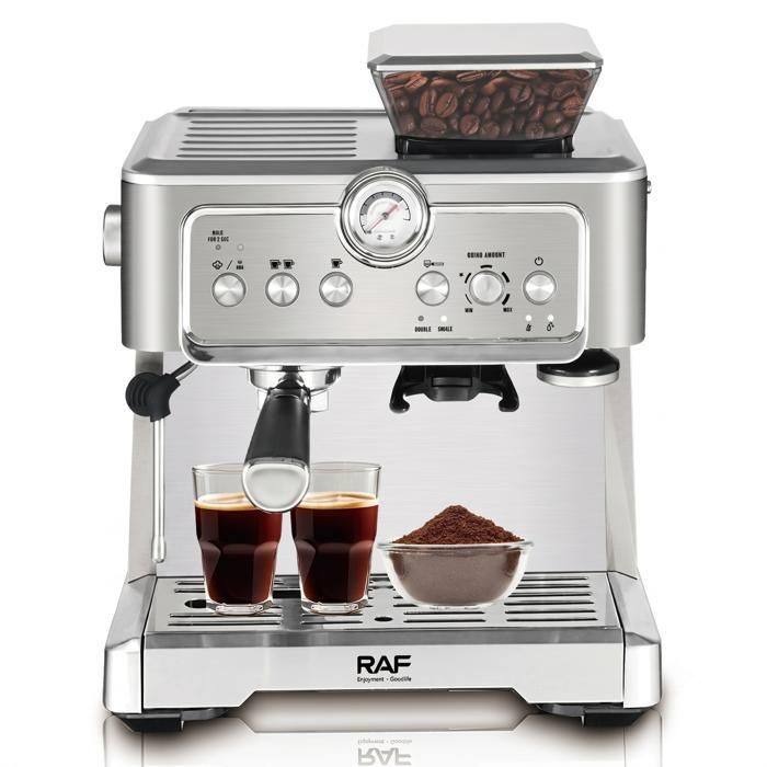 Machine à Expresso Automatique Broyeur 150g15Bar1350W2.3LR.0205Vapeur CappuccinoÉcran Tactile touche Café en Grains ou Moulu