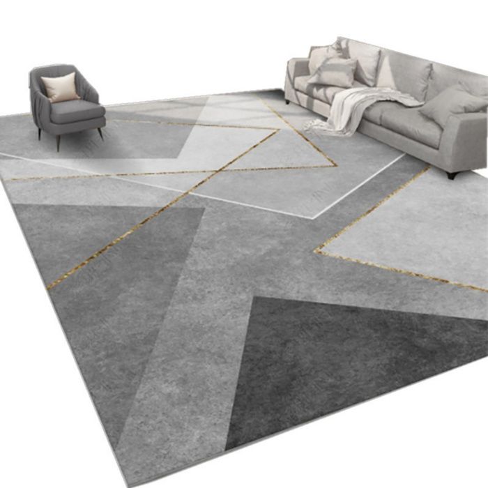 Tapis gris salon maison chambre table basse canapé - Aueq - moderne nordique minimaliste léger luxe isolation phonique avancée